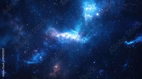 Abstract cosmic background featuring stars nebulae and constellations A realistic night sky with a fantasy galaxy ambiance Stellar and planetary elements create a captivating universe backdrop