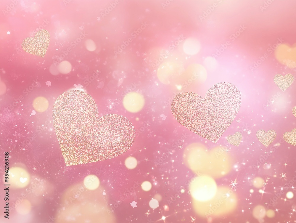 Soft pink background featuring heart shaped bokeh and glitter A pastel 2D cartoon inspired gradient creates a dreamy atmosphere perfect for romance with blurred sparkles and stars Soft pink background featuring heart shaped bokeh and glitter A pastel 2D cartoon inspired gradient creates a dreamy atmosphere perfect for romance with blurred sparkles and stars