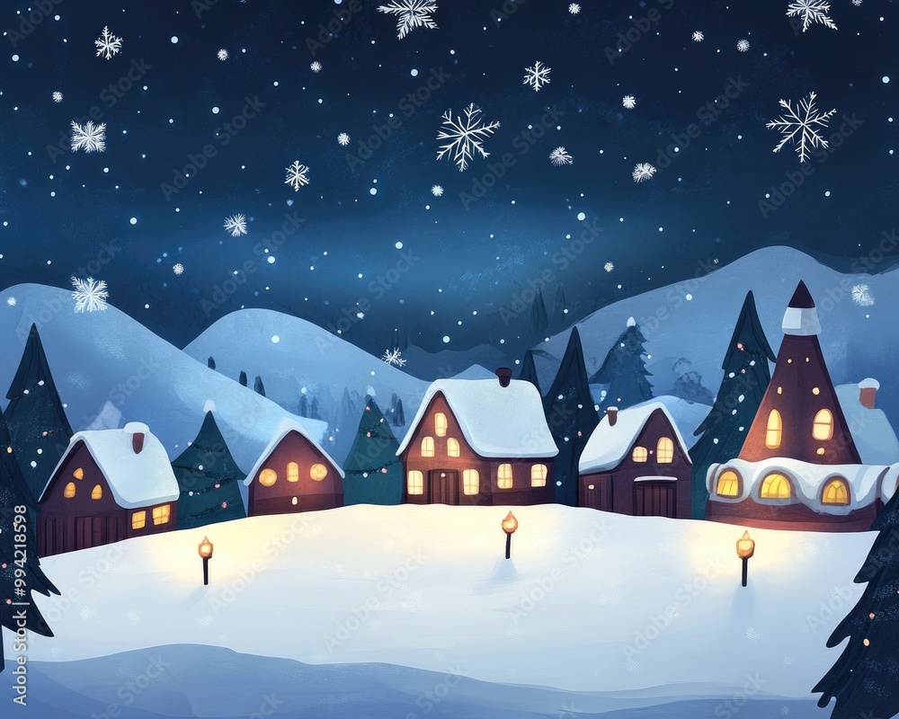 Festive Christmas Postcard Design Festive Christmas Postcard Design
