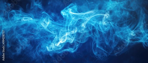 Abstract blue gradient smoke energy backdrop