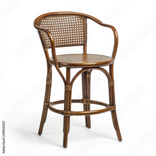 A lovely Thonet style bistro chair awaits ideal for relaxation in any café photo