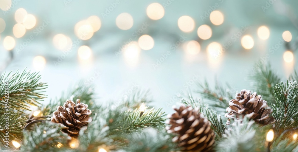 christmas background with fir branches and cones christmas background with fir branches and cones