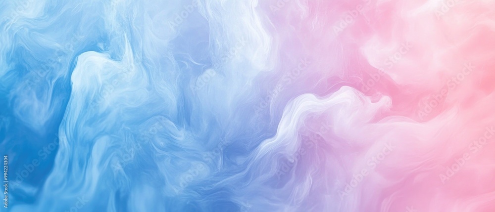 Abstract soft glass texture featuring pastel colors in shades of blue pink and white with a neon fog effect creating a vibrant gradient background
