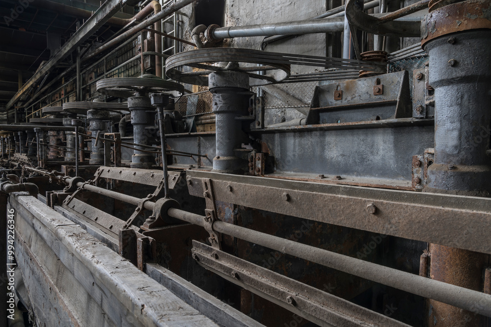 historic machinery of a abandoned mining site historic machinery of a abandoned mining site