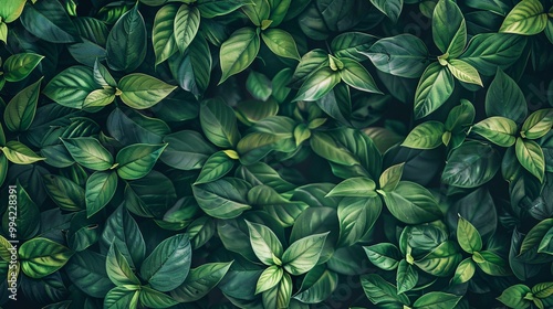 Abstract leaves create a unique wallpaper, a design that echoes natural patterns. Green artwork, a depiction of leaf textures.