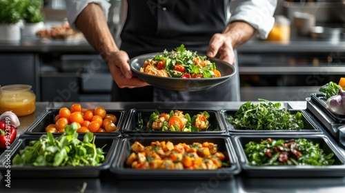 The Chef with Fresh Salad