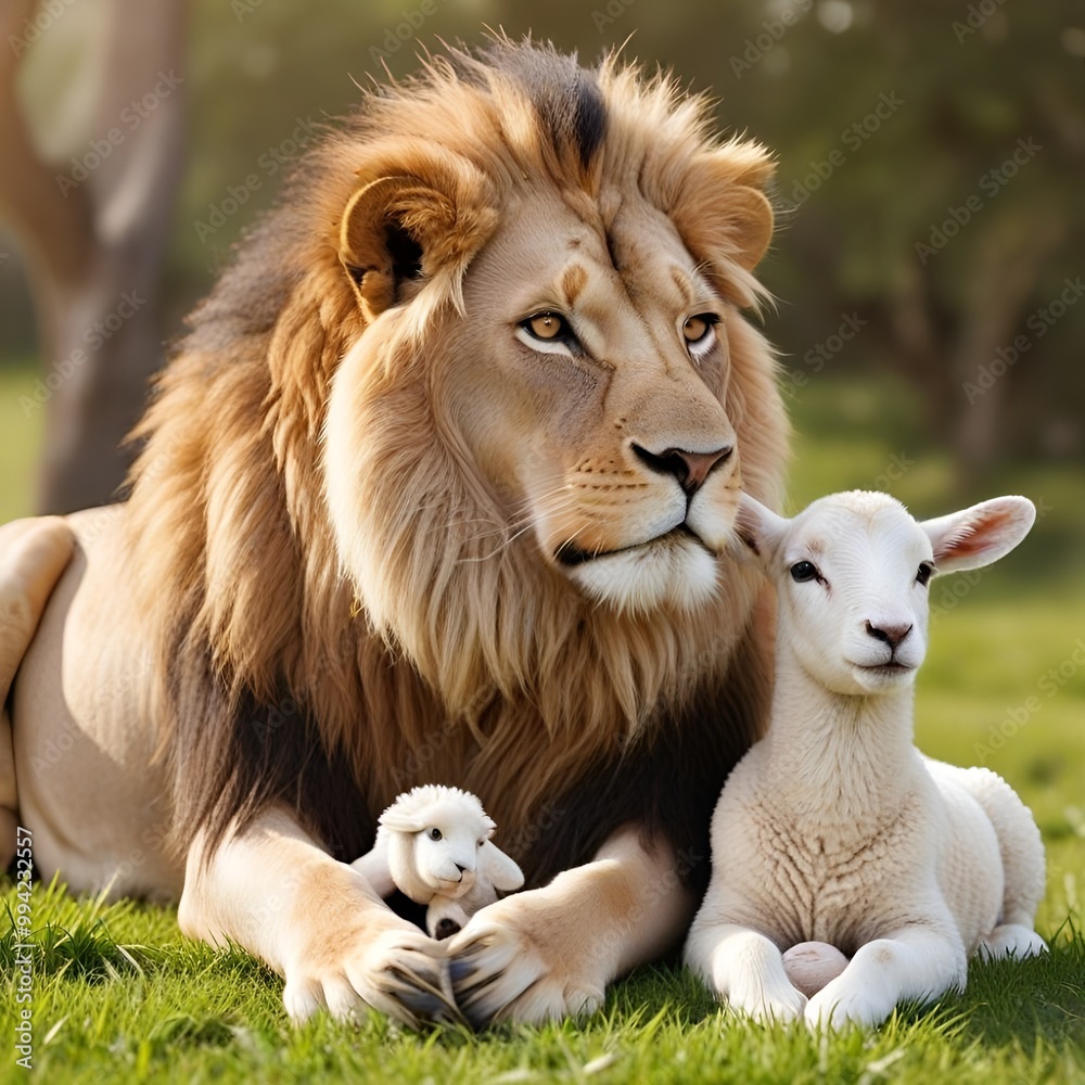 Fototapeta premium lion and lioness