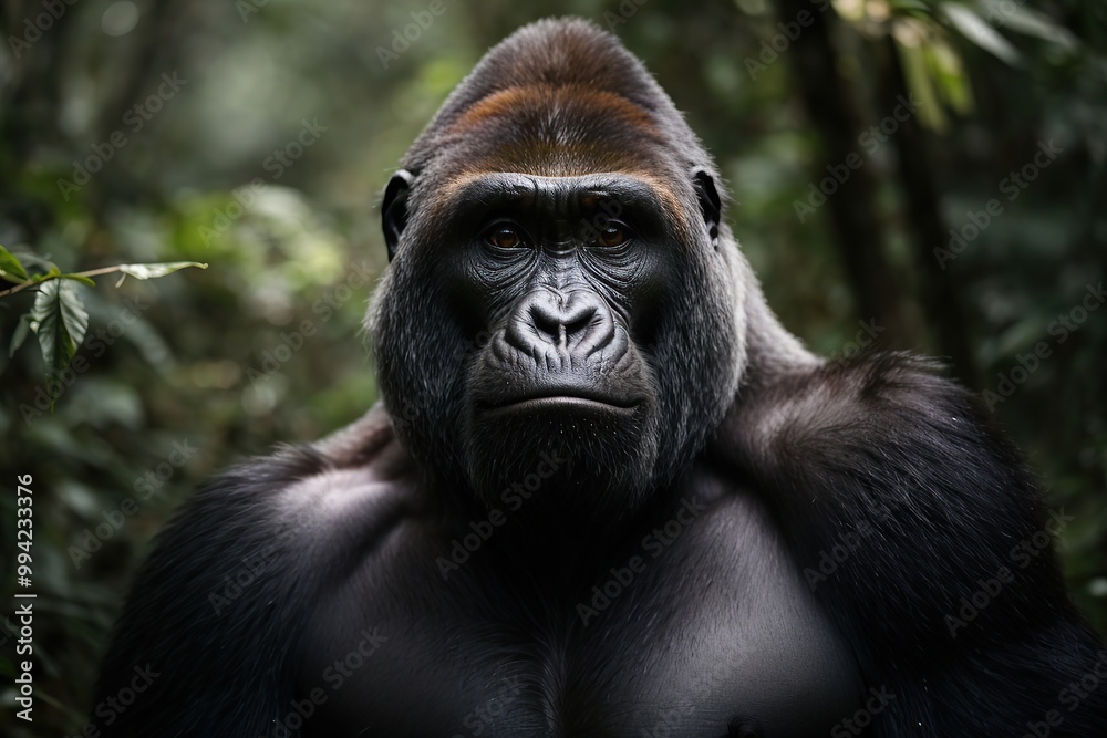 Obraz premium endangered gorilla in the jungle