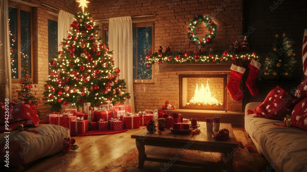 Cozy Christmas living room Cozy Christmas living room