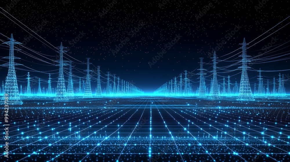 Smart Grid energy poles in urban areas with high power. Great for Energy Supply & Distribution concept: Stock and distribution. Smart Grid energy poles in urban areas with high power. Great for Energy Supply & Distribution concept: Stock and distribution.