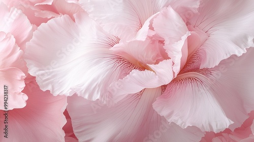   A photo of a pink flower with a white core and a pink anther in the middle of the petals photo