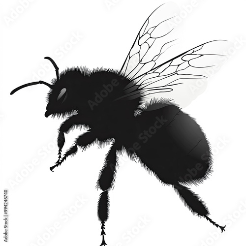 Bumblebee Silhouette, Illus...