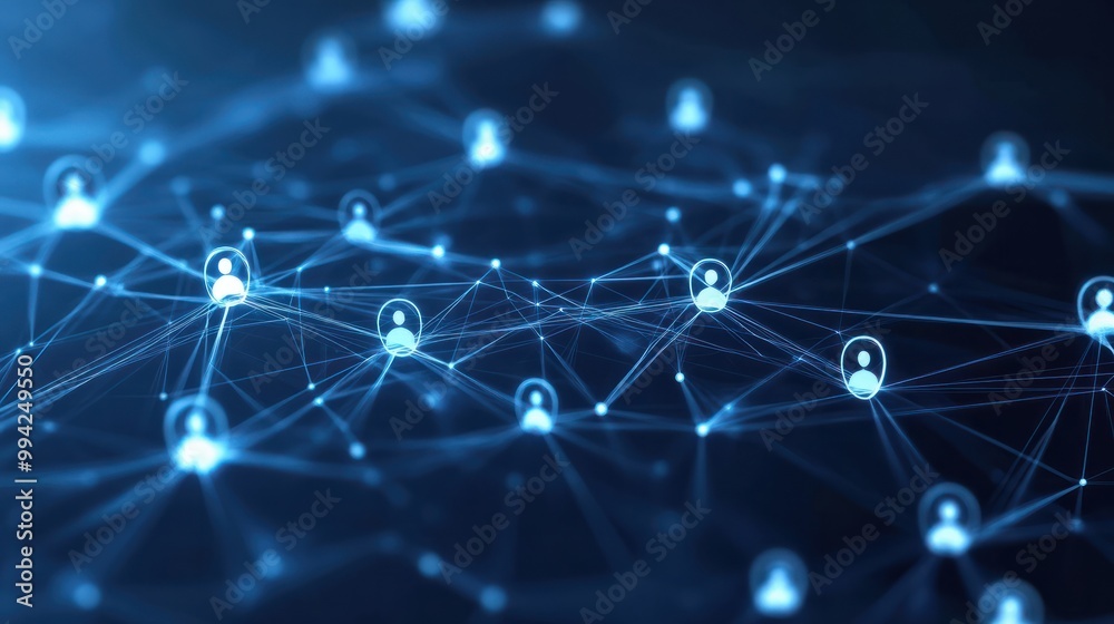 Business connection and social network on blue background. Business connection and social network on blue background.