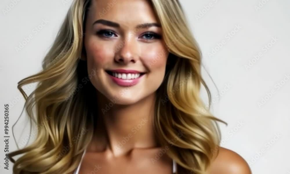 Smiling Blonde Woman Smiling Blonde Woman