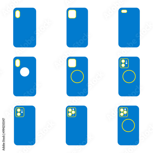 Set if Phone case icon. Symbols of modern, simple, vector accessories, icons for website design, mobile application. Vector Illustration