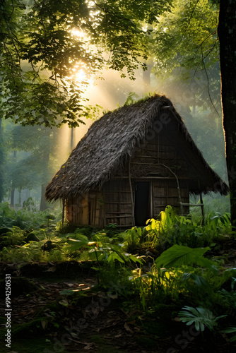 Nostalgic Solitude: A Rustic Hut Nestled in the Heart of the Forest - A Timeless Encounter With Nature