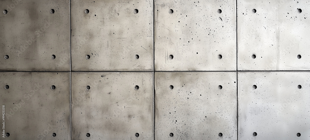 A close-up of the concrete wall with visible holes and texture A close-up of the concrete wall with visible holes and texture