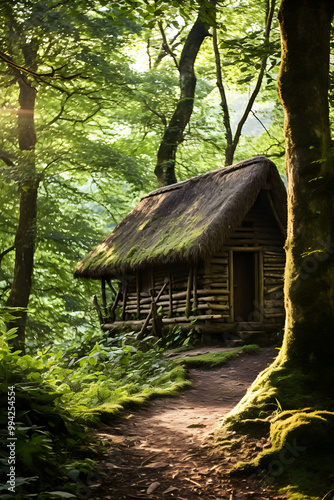 Nostalgic Solitude: A Rustic Hut Nestled in the Heart of the Forest - A Timeless Encounter With Nature