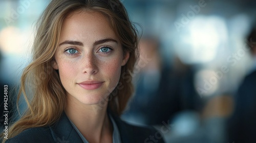 confident businesswoman presenting in a corporate meeting, showcasing her professionalism and leadership qualities through an impactful portrait