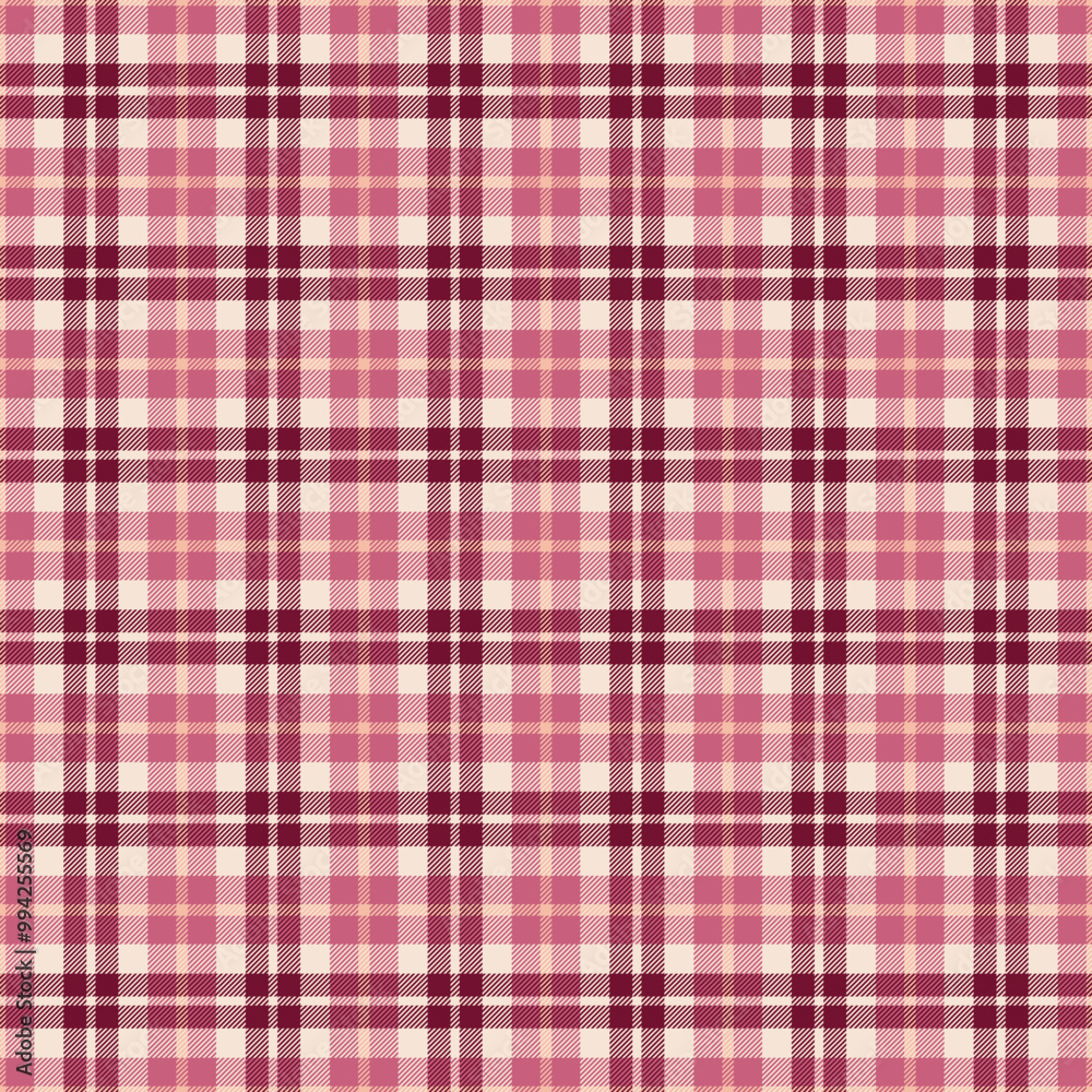 Textured Plaid Check Seamless Pattern - Cute plaid check repeating pattern design