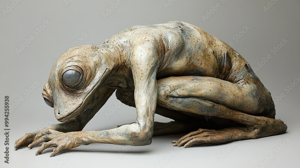 Realistic Frog Sculpture: A Study in Form and Texture