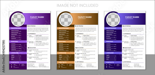 Cv resume aesthetic modern simple portrait Resume CV Template
Modern Professional Editable Resume CV Template