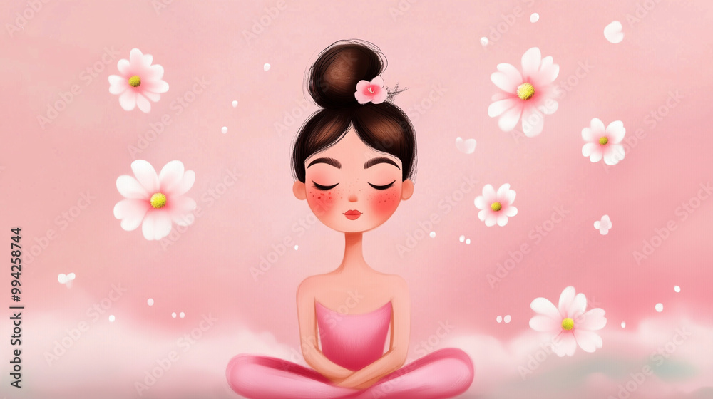 woman in yoga pose floral flower femininity meditation divine feminine woman in yoga pose floral flower femininity meditation divine feminine