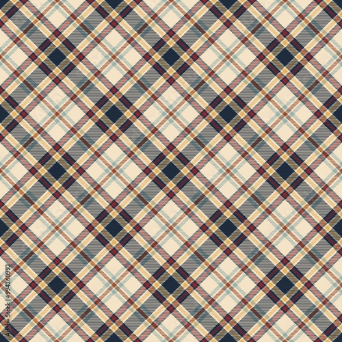 Autumn Plaid Check Seamless Pattern - Cute plaid check repeating pattern design