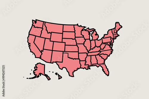 United States map silhouette.