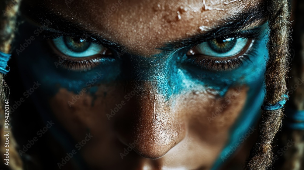This photograph offers a playful use of light and texture, capturing a twisting blue light amidst a darkened, moody background creating a sense of motion and mystery. This photograph offers a playful use of light and texture, capturing a twisting blue light amidst a darkened, moody background creating a sense of motion and mystery.