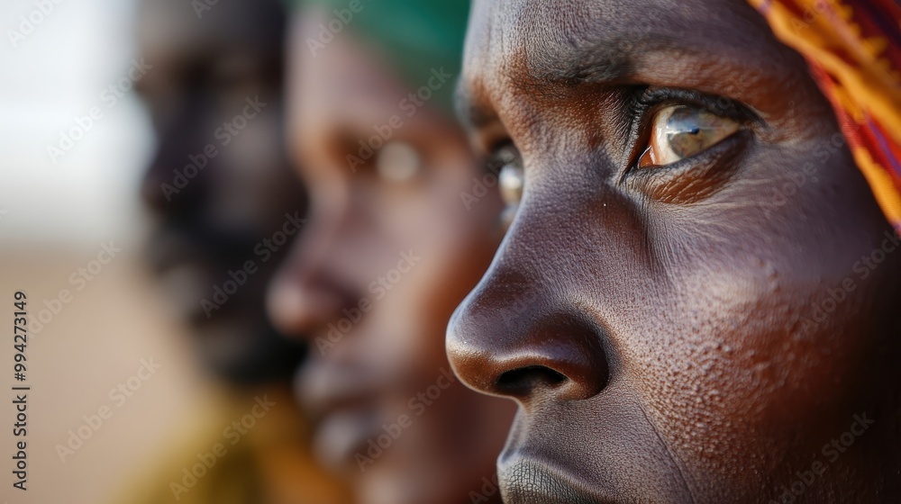 A close-up photograph focusing on the face of a person dressed in traditional attire, emphasizing the cultural and emotional depth reflected in their expression. A close-up photograph focusing on the face of a person dressed in traditional attire, emphasizing the cultural and emotional depth reflected in their expression.