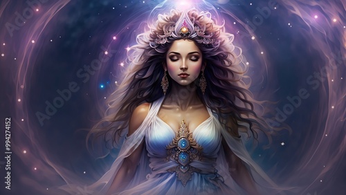 Concept of feminine strength and power wisdom mystical