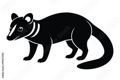 Solid color Malayan Civet animal vector design