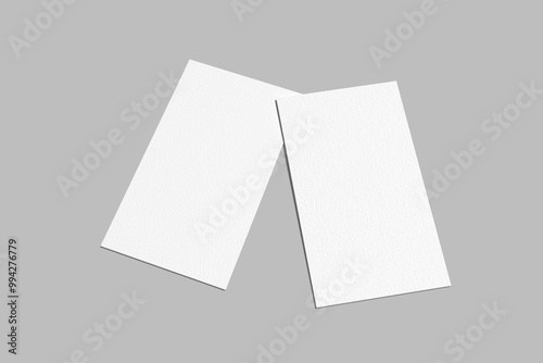 vertical business card blank mockup