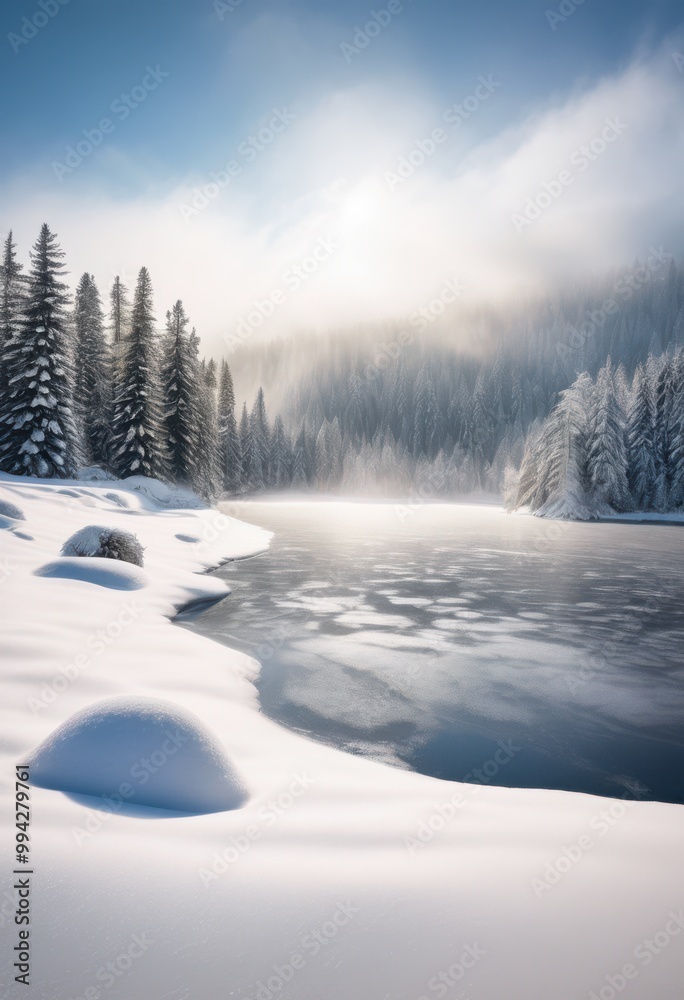 captivating winter stunning photographic landscape dreamy snow covered scenery under soft light, beauty, wonderland, frozen, trees, ground, sky, clouds captivating winter stunning photographic landscape dreamy snow covered scenery under soft light, beauty, wonderland, frozen, trees, ground, sky, clouds