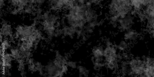Abstract black fog design with smoke texture overlays. fume overlay design. background with smoke on black and Fog and smoky effect for photos design. Misty fog effect and Isolated black background.	