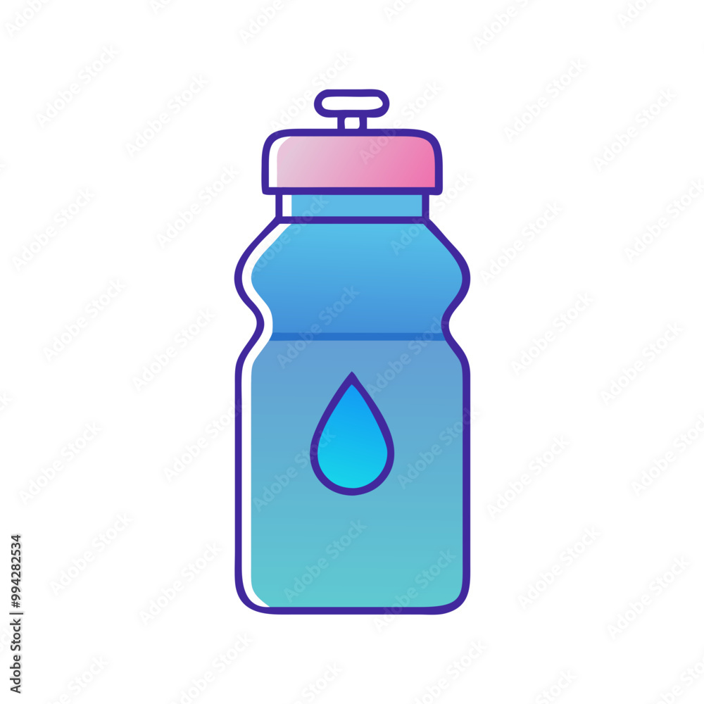 A water bottle icon for hydration tracking apps, with a sleek, minimalist design A water bottle icon for hydration tracking apps, with a sleek, minimalist design