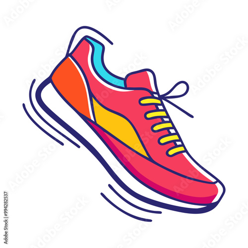 A running shoe icon with a minimalist design, perfect for tracking running or walking activities in fitness apps