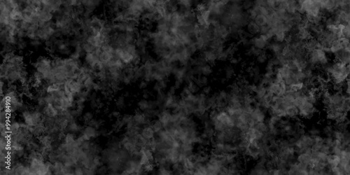 Abstract black fog design with smoke texture overlays. fume overlay design. background with smoke on black and Fog and smoky effect for photos design. Misty fog effect and Isolated black background.	
