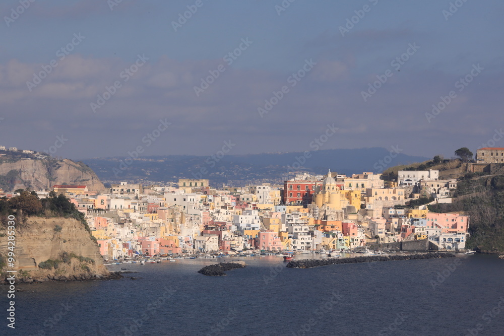 Obraz premium old town of procida, italy