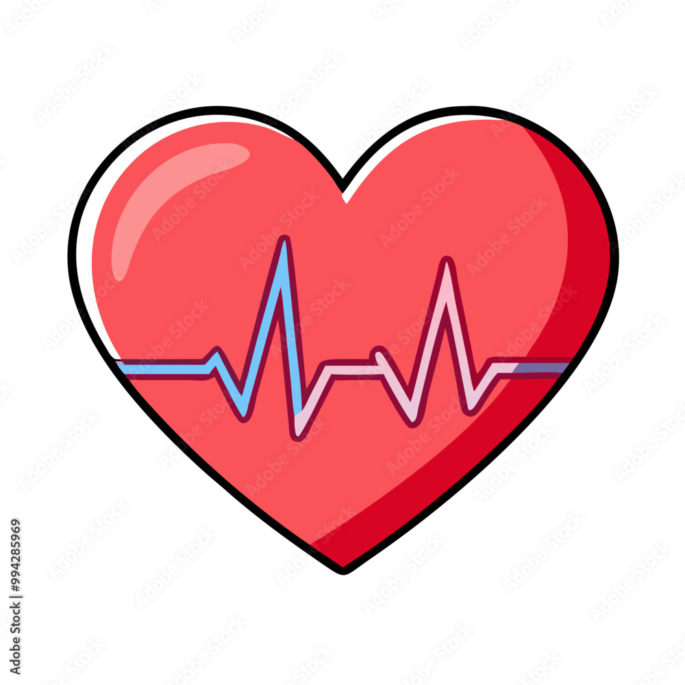 A clean and simple heart rate monitor icon for health apps, with a focus on minimalism A clean and simple heart rate monitor icon for health apps, with a focus on minimalism
