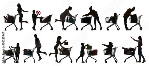 Silhouettes of different pe...