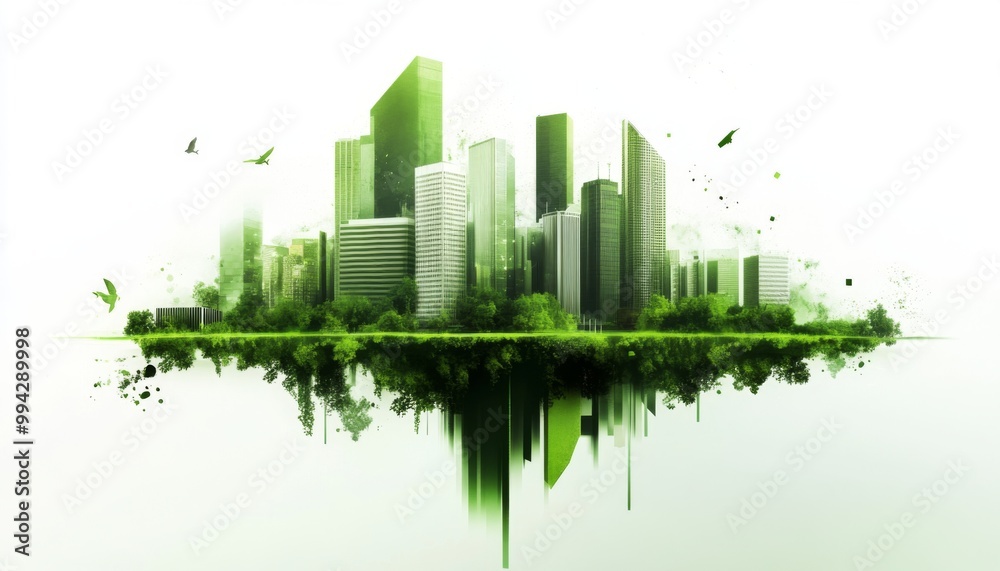 Urban development driven by innovative green projects. Urban development driven by innovative green projects.