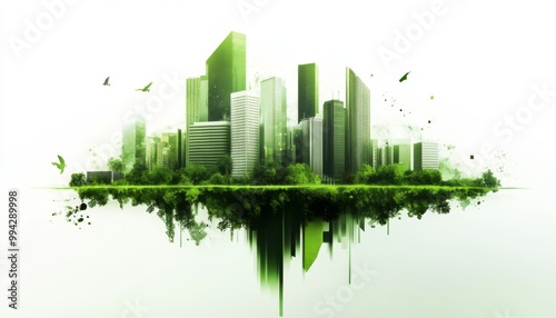 Urban development driven by innovative green projects.