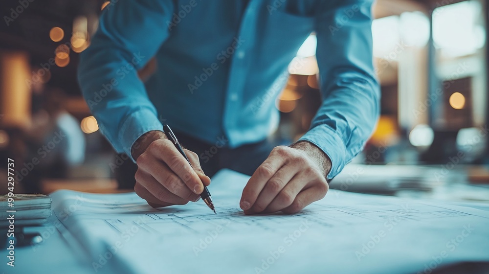 Obraz premium blueprint review and collaboration at a construction site, emphasizing teamwork, design inspection, and coordination between professionals for successful project planning and execution