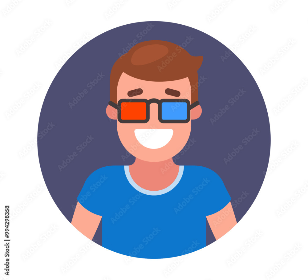 man wears 3D glasses in cinema. 3D cinema man wears 3D glasses in cinema. 3D cinema