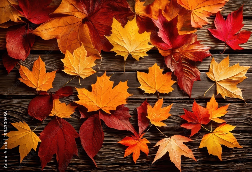 vibrant autumn leaves scattered rich wood background featuring inspiring colors rustic textures, nature, season, foliage, decoration, design, seasonal vibrant autumn leaves scattered rich wood background featuring inspiring colors rustic textures, nature, season, foliage, decoration, design, seasonal