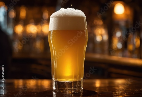 detailed close golden beer foam tiny bubbles creating eye catching refreshing appearance, ale, amber, alcohol, backdrop, beverage, brew, bubbleshows