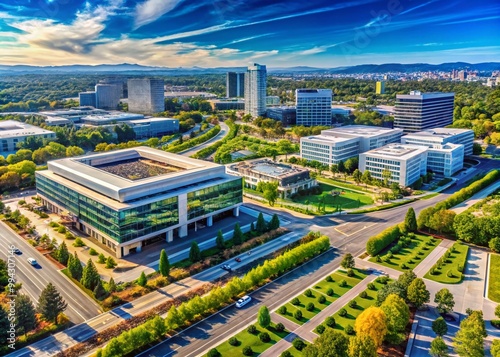 Location of a Major Technology Company Headquarters in the United States Amidst Urban Landscape photo