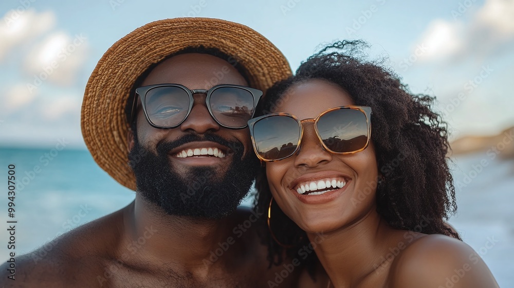 black man and woman having fun and laughing on the beach, enjoying the sun, ocean breeze, and a playful moment of joy and happiness during their vacation black man and woman having fun and laughing on the beach, enjoying the sun, ocean breeze, and a playful moment of joy and happiness during their vacation
